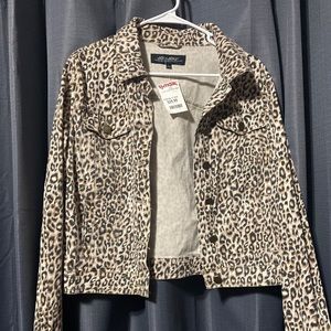 Jou Jou cheetah denim jacket!